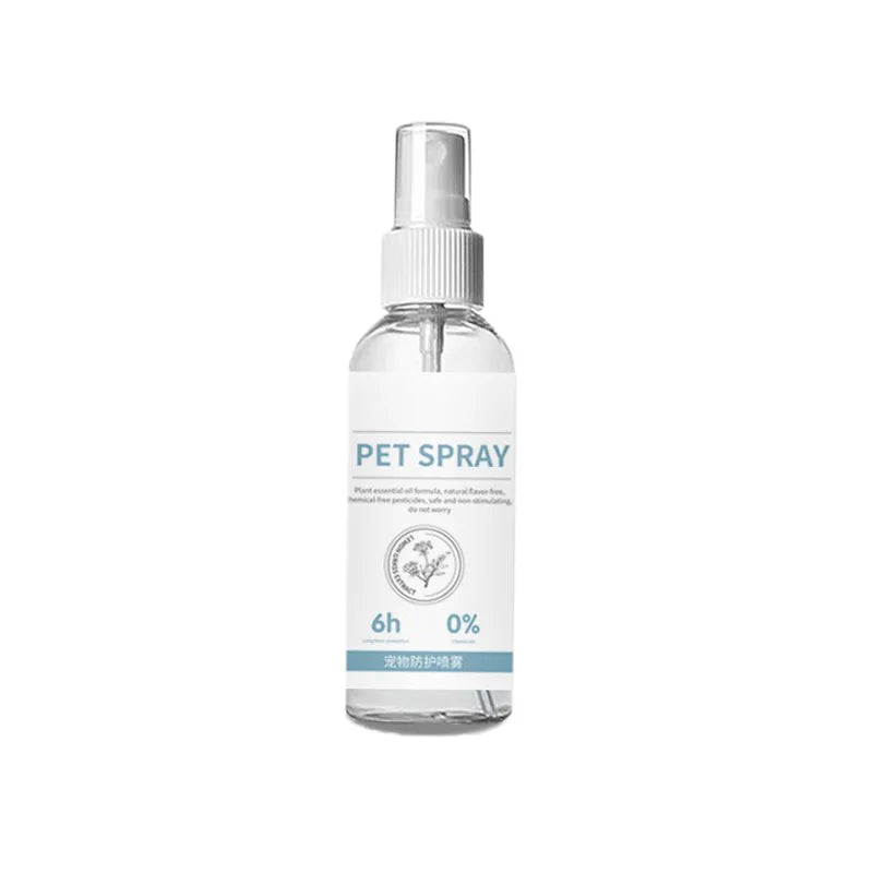 100ml Pet Flea and Tick Spray for Cats and Dogs 6H Protection Natural Essential Oil Indoor Outdoor Use Deodorizing and Sterilizi