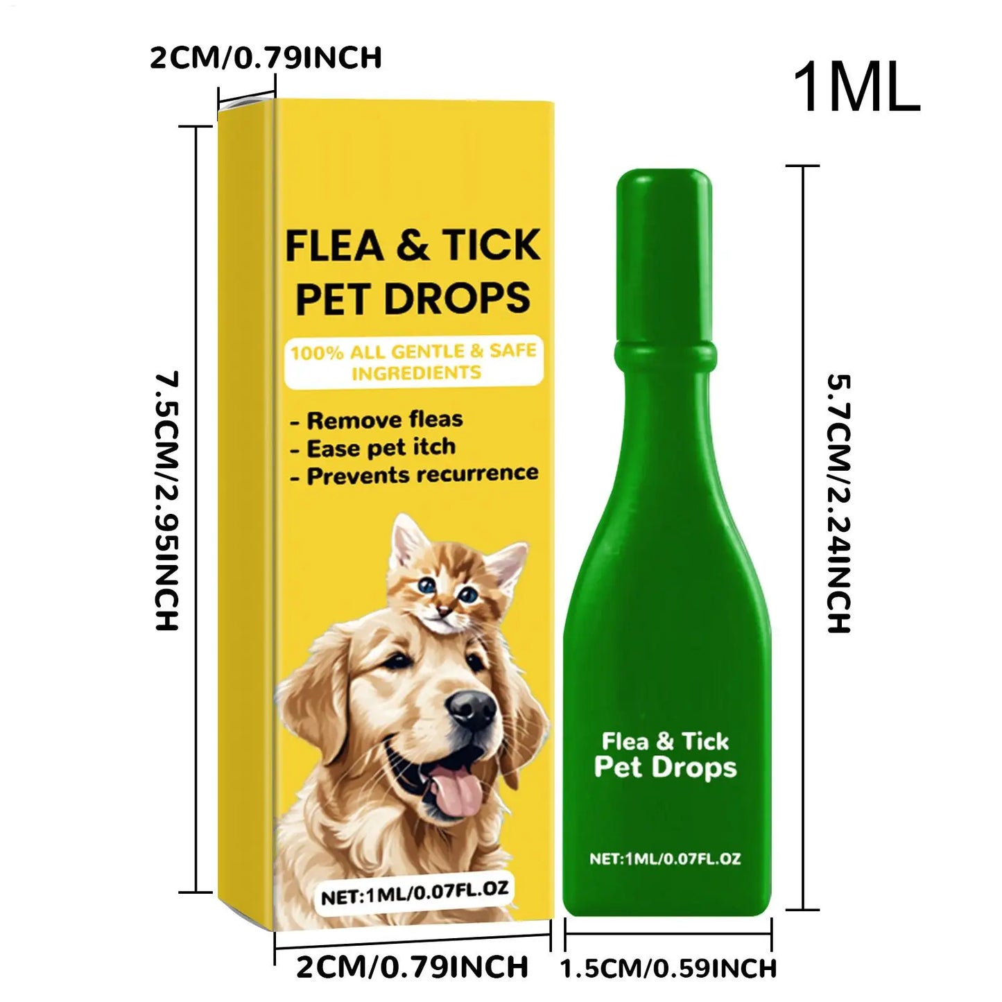 Cat Anti Flea Drops Flea Lice Remove Relieve Skin Itching External Insect Repellent Deworming Supplies Pet Tick Treatments Drops