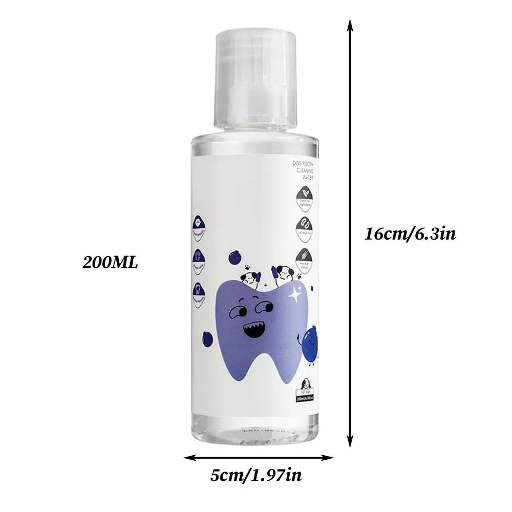 200ml Dog Dental Water Additive Teeth Care Solution Plaque Tartar Remover for Dog Cat Teeth Cleaning Care Natural Breath Remover