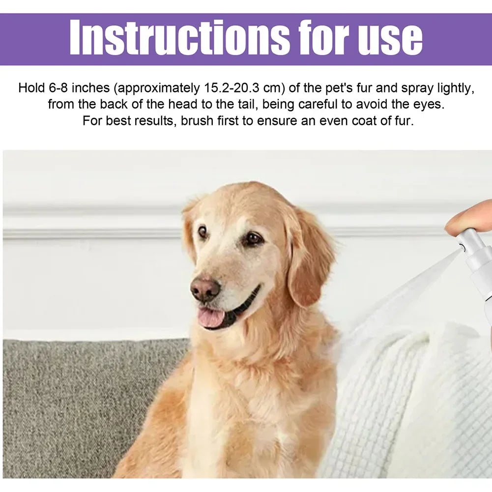 Pet Deodorization Spray 50ml Dog Perfume Lavender Oil Deodorization Spray Anti Itching Fragrant Pet Cat and Dog Beauty Care