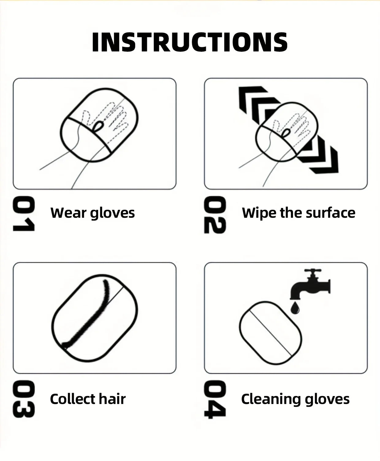 2-Piece Pet Hair Removal Gloves – Double-Sided Cat Brushes, Anti-Shedding Grooming Gloves, Hair Control Care Tools