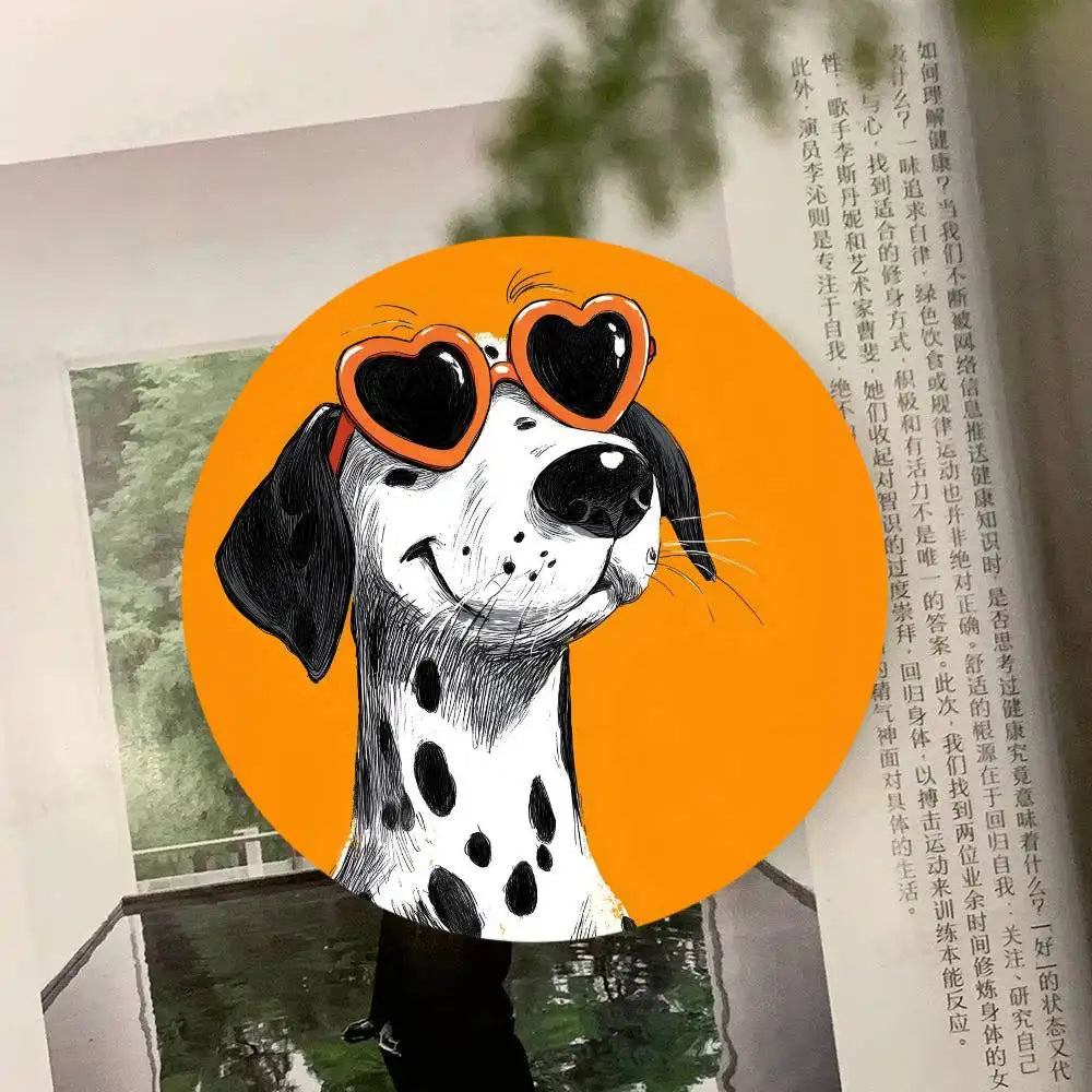 Cartoon Funny Colorful Dog Wooden Coaster Suitable For Restaurants And Coffee Shops Easy To Wash And Clean