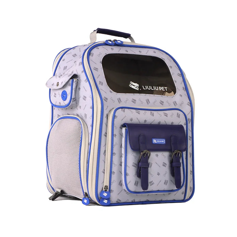 Transportín expandible prémium con ruedas, diseño rodante de dos lados para perros y gatos, función telescópica para un viaje cómodo