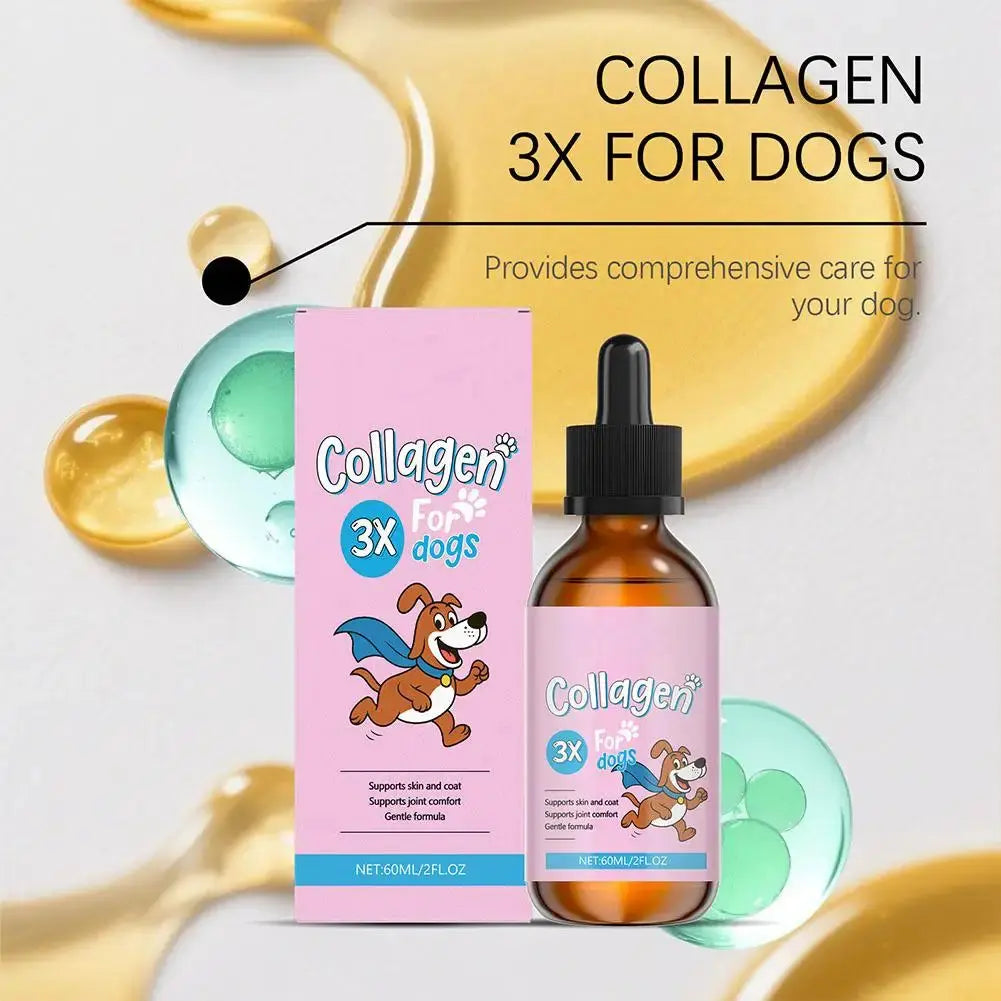 60ml Winter Dog Hair Care Product Liquid Collagen For Repair Intestines And Improve Health Of The Digestive System For Pet Happy Tails Pet Shop Store