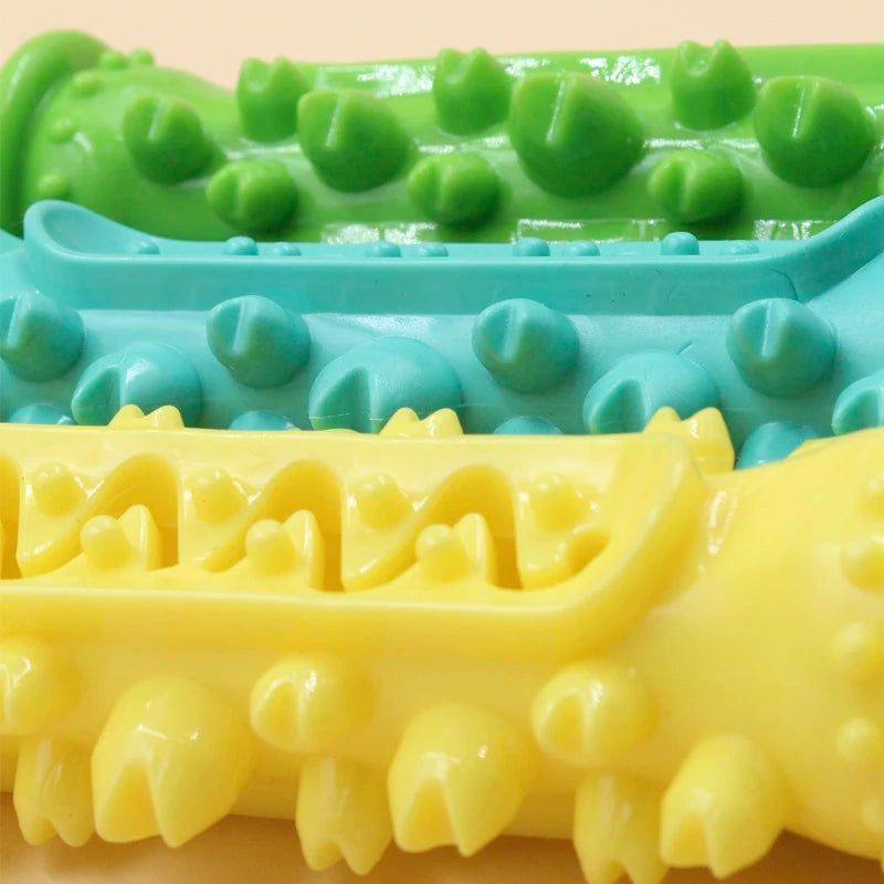 Cepillo de Dientes para Perros, Juguete Masticable, Palo de Goma Suave, Juguetes Interactivos Molares para Perros Pequeños, Juguete Duradero para Masticar y Dispensar Comida