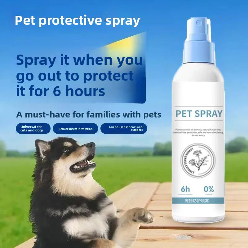 100ml Pet Flea and Tick Spray for Cats and Dogs 6H Protection Natural Essential Oil Indoor Outdoor Use Deodorizing and Sterilizi