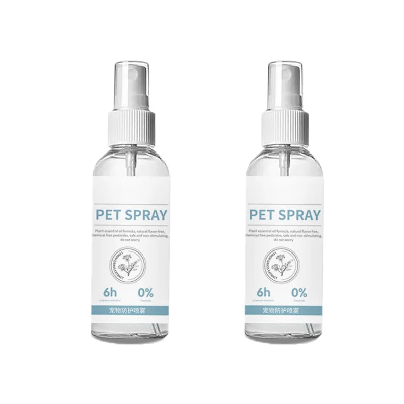 100ml Pet Flea and Tick Spray for Cats and Dogs 6H Protection Natural Essential Oil Indoor Outdoor Use Deodorizing and Sterilizi