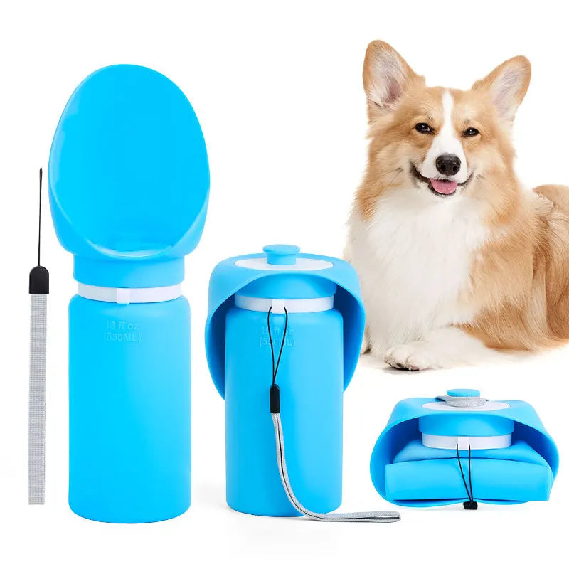 Nouvelle gourde en silicone pour chien, portable et pliable, idéale pour les promenades et les balades. Fontaine à eau pour animaux de compagnie. 
