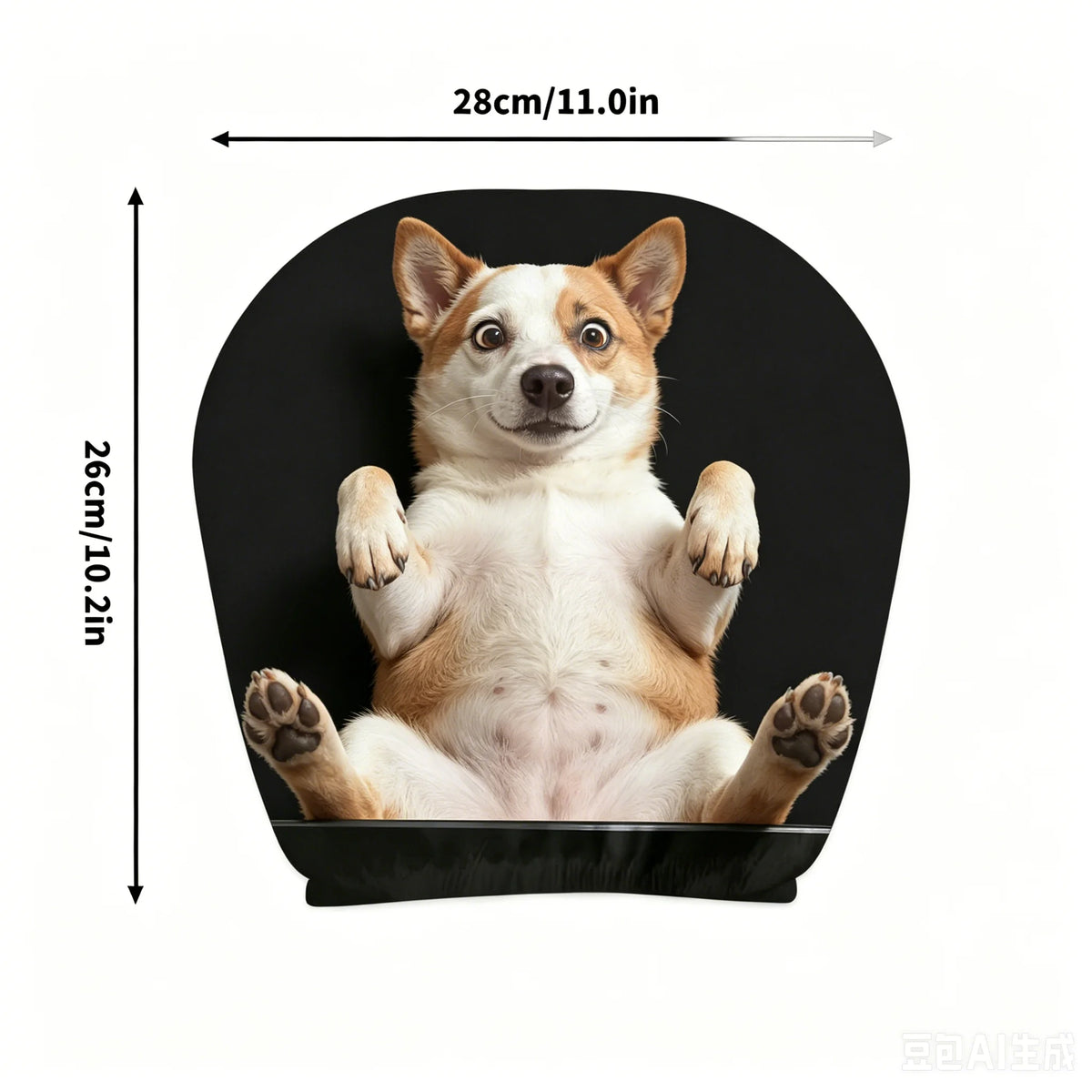 2pcs Funny Cute Dog Pattern Car Headrest Covers, Car Interior Decoration, Easy to Install and Washable, Suitable for Long-Dist