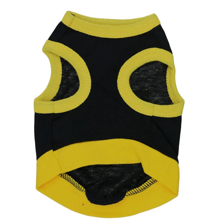 Ropa de verano para perros transpirable de algodón con estampado de letras camuflaje FBI, chaleco tipo camiseta para perros pequeños XS-L, chalecos de policía para cachorros