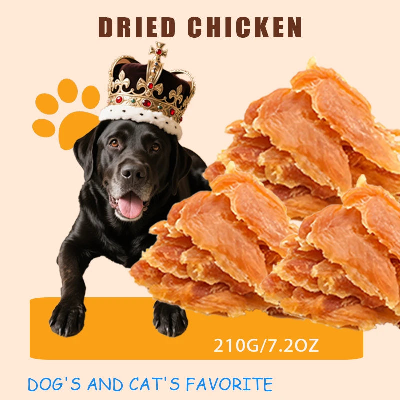 Dog Treats chicken Jerky 1lb，Pet Snacks - Natural High Protein Meat Dried Strips - Best Chews for Training Small & Large Dogs - Happy Tails Pet Shop Store
