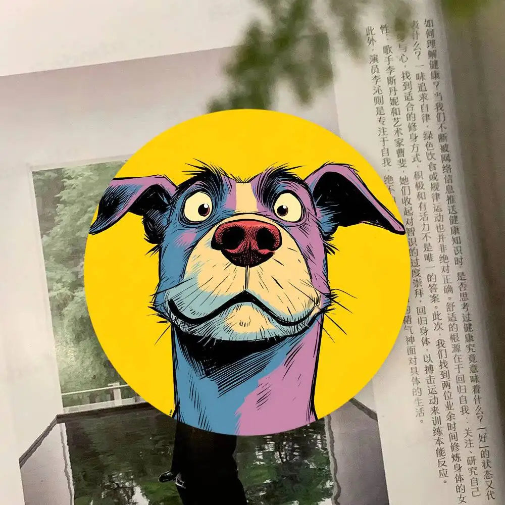 Cartoon Funny Colorful Dog Wooden Coaster  Suitable For Restaurants And Coffee Shops Easy To Wash And Clean
