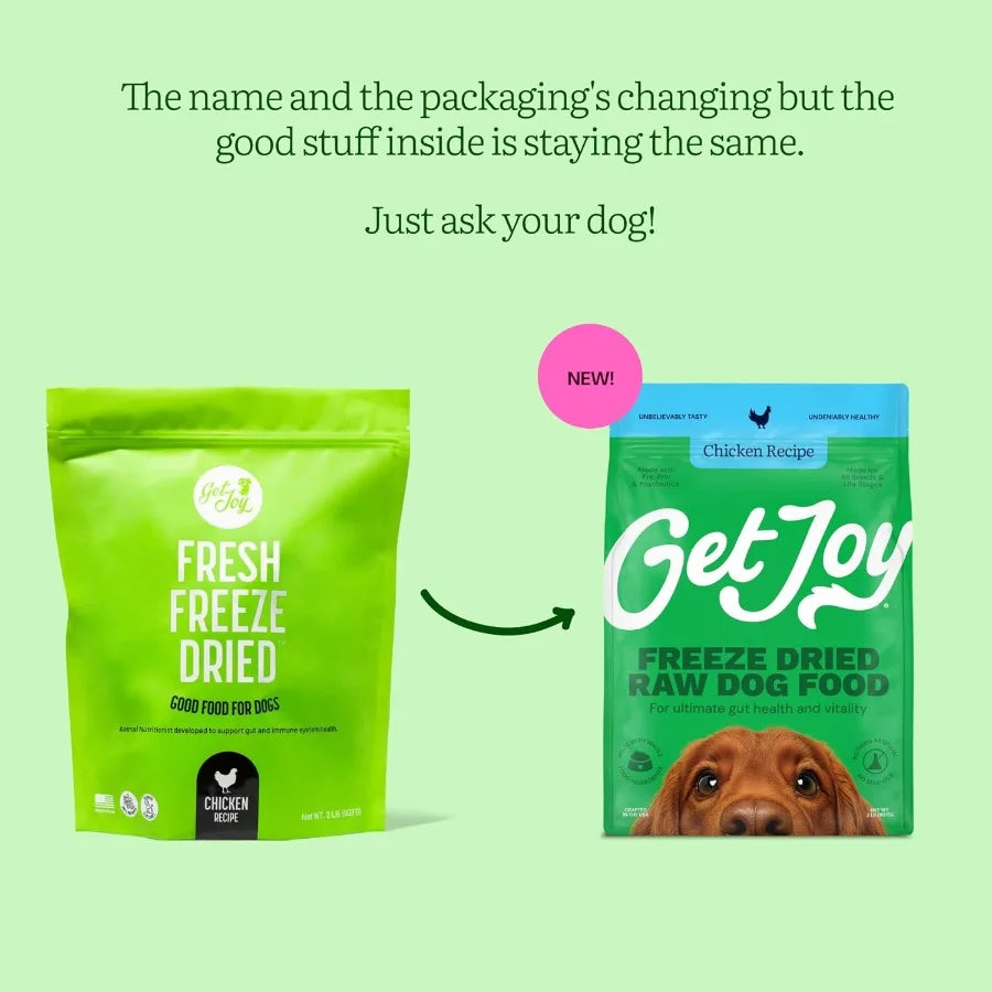 Freeze Dried Raw Chicken Dog Food High Protein Grain Free Meal Topper and Treat Gut Health Support with Probiotics Small to Lar Happy Tails Pet Shop Store