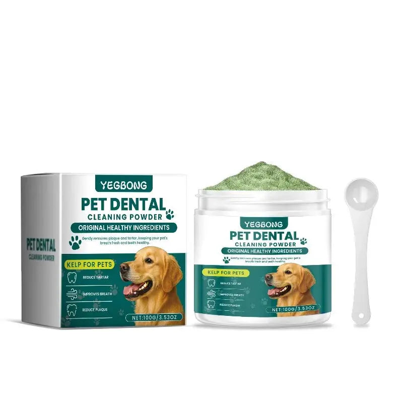 Pet Teeth Cleaning Powder for Dog Reduces Tartar and Calculus Protect Dog Oral Gum Health Freshen Breath Dog Cleaning Products Happy Tails Pet Shop Store