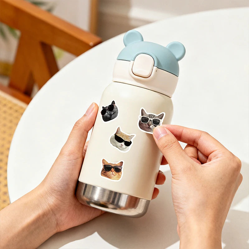 500 autocollants animaux chats pour lunettes de soleil, journal intime, papeterie, carnets de téléphone, jouets
