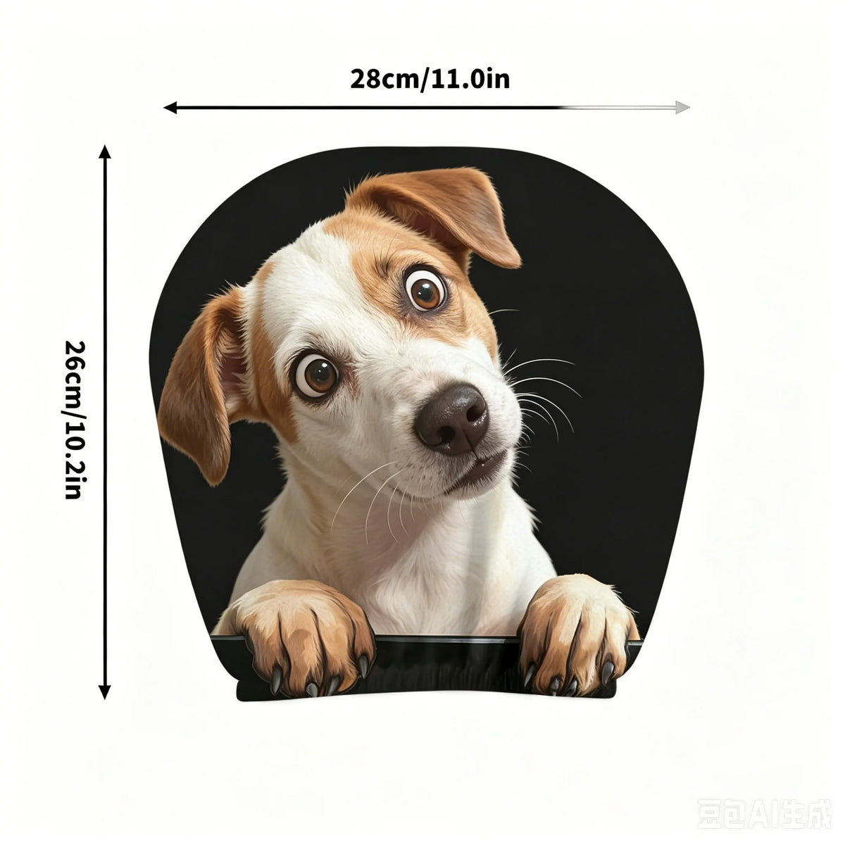2pcs Funny Cute Dog Pattern Car Headrest Covers, Car Interior Decoration, Easy to Install and Washable, Suitable for Long-Dist