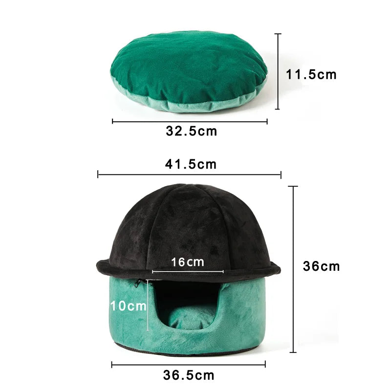 New All-purpose Small Cat Bed Hat Detachable Pet Cat Nest Winter Warm Cat House Basket Soft Sleeping Accessories With Pillows