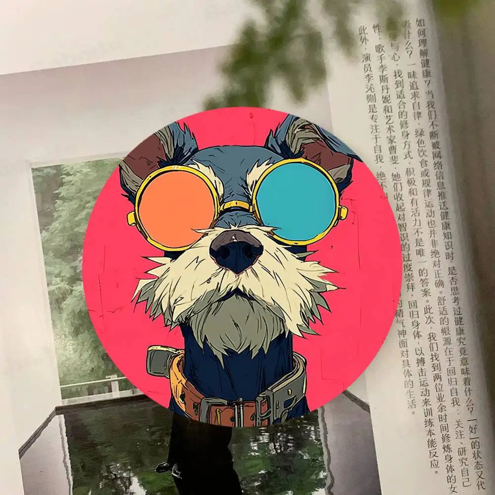 Cartoon Funny Colorful Dog Wooden Coaster  Suitable For Restaurants And Coffee Shops Easy To Wash And Clean