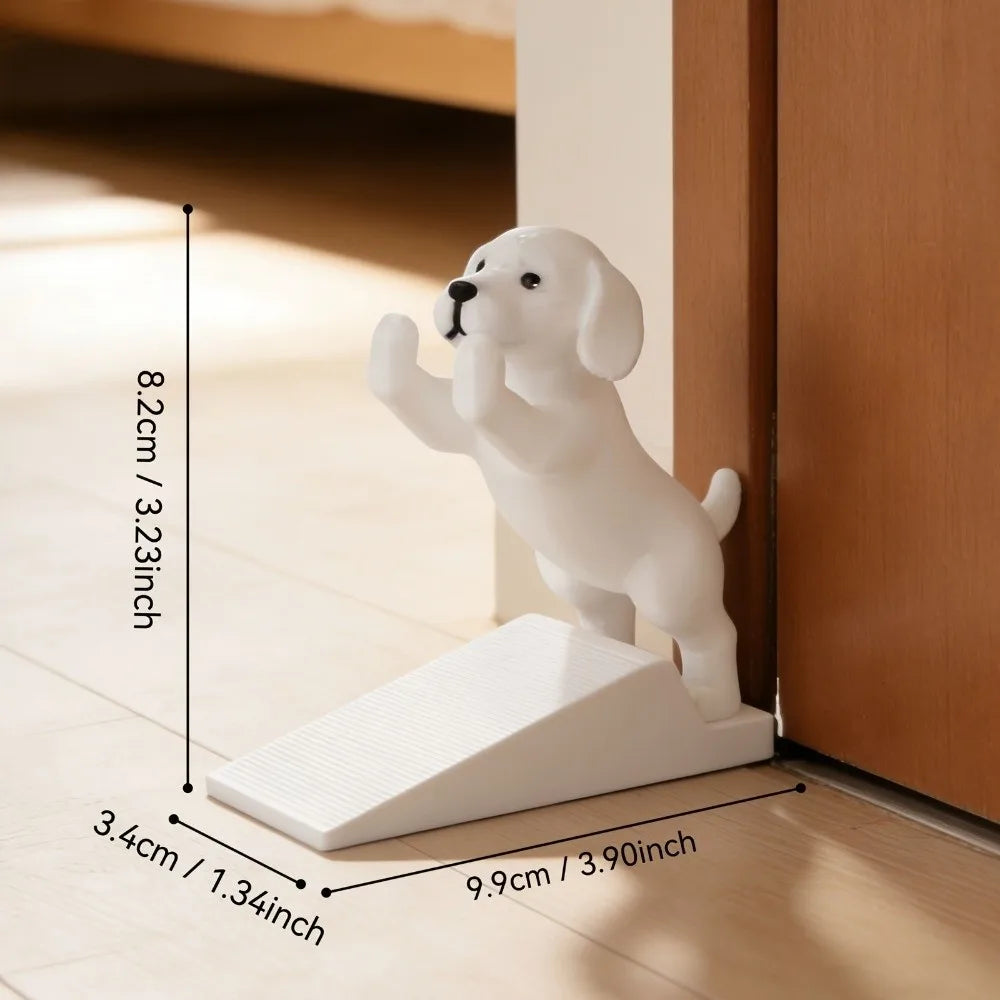 New 3D Printing Dog Door Stopper Anti-Collision Thickened Puppy Door Top Non-Slip Cartoon Dog Shape Door Stop Wedge Home Decor