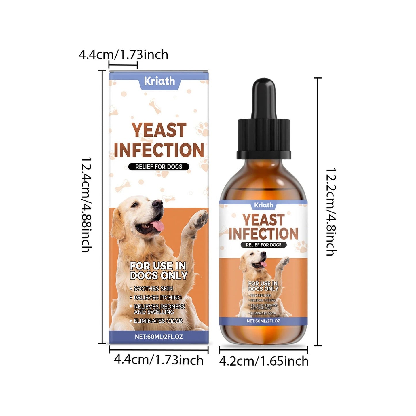 60ml Chicken Flavor Herbal-Drops Natural Care Solution Drops Comfort Support Daily Health Wellness Suitable For Dogs Pets Happy Tails Pet Shop Store