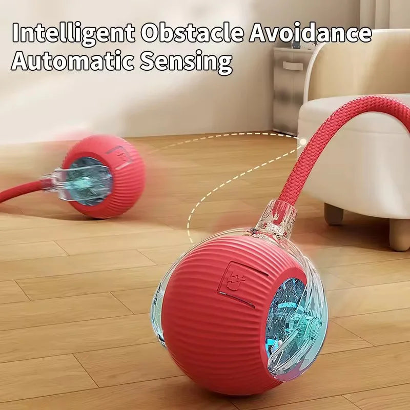Hot Electric Dog Ball Toys Automatic Rolling Ball Rechargeable Smart Pet Interactive Plush Toy Dog Cat Training Imitate Mouse Happy Tails Pet Shop Store