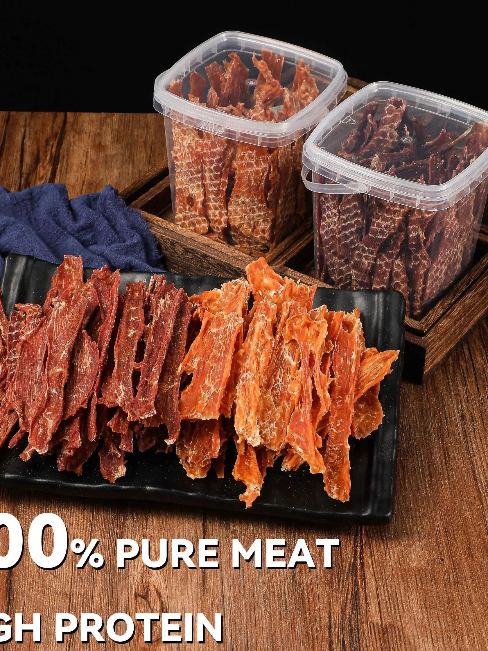 Dog Treats chicken Jerky 1lb，Pet Snacks - Natural High Protein Meat Dried Strips - Best Chews for Training Small & Large Dogs - Happy Tails Pet Shop Store