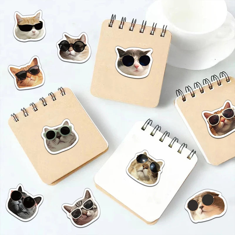 500 autocollants animaux chats pour lunettes de soleil, journal intime, papeterie, carnets de téléphone, jouets