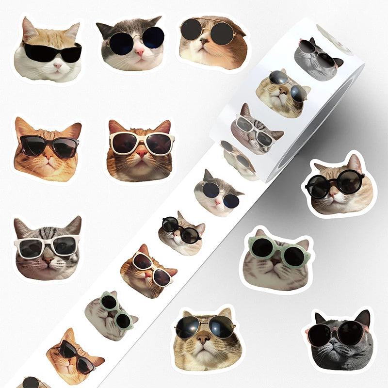 500 autocollants animaux chats pour lunettes de soleil, journal intime, papeterie, carnets de téléphone, jouets
