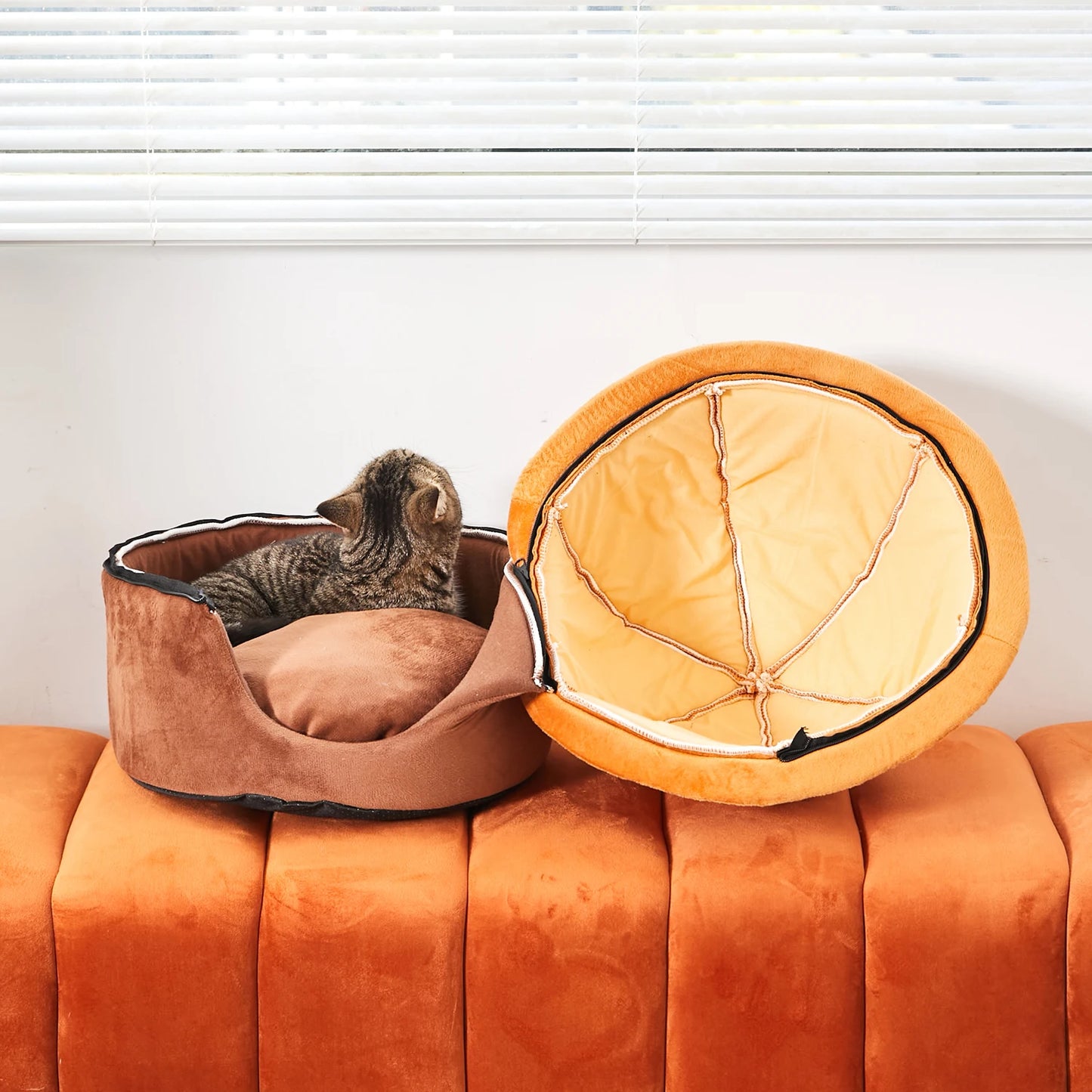 New All-purpose Small Cat Bed Hat Detachable Pet Cat Nest Winter Warm Cat House Basket Soft Sleeping Accessories With Pillows
