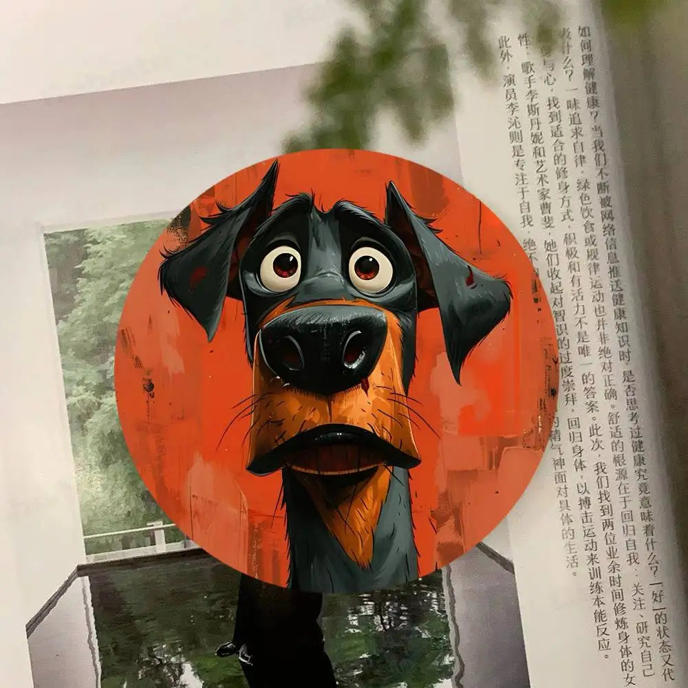 Cartoon Funny Colorful Dog Wooden Coaster  Suitable For Restaurants And Coffee Shops Easy To Wash And Clean