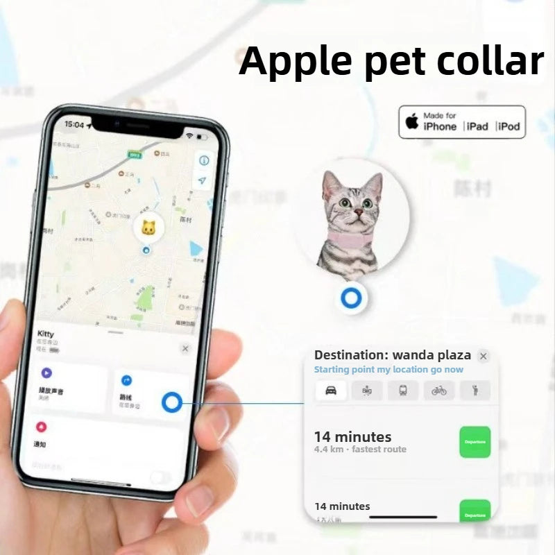 Rastreador GPS Bluetooth para Animais de Estimação Coleira Mini Rastreador de Movimento Alerta Anti Perda para Gatos e Filhotes Localizador Global Remoto