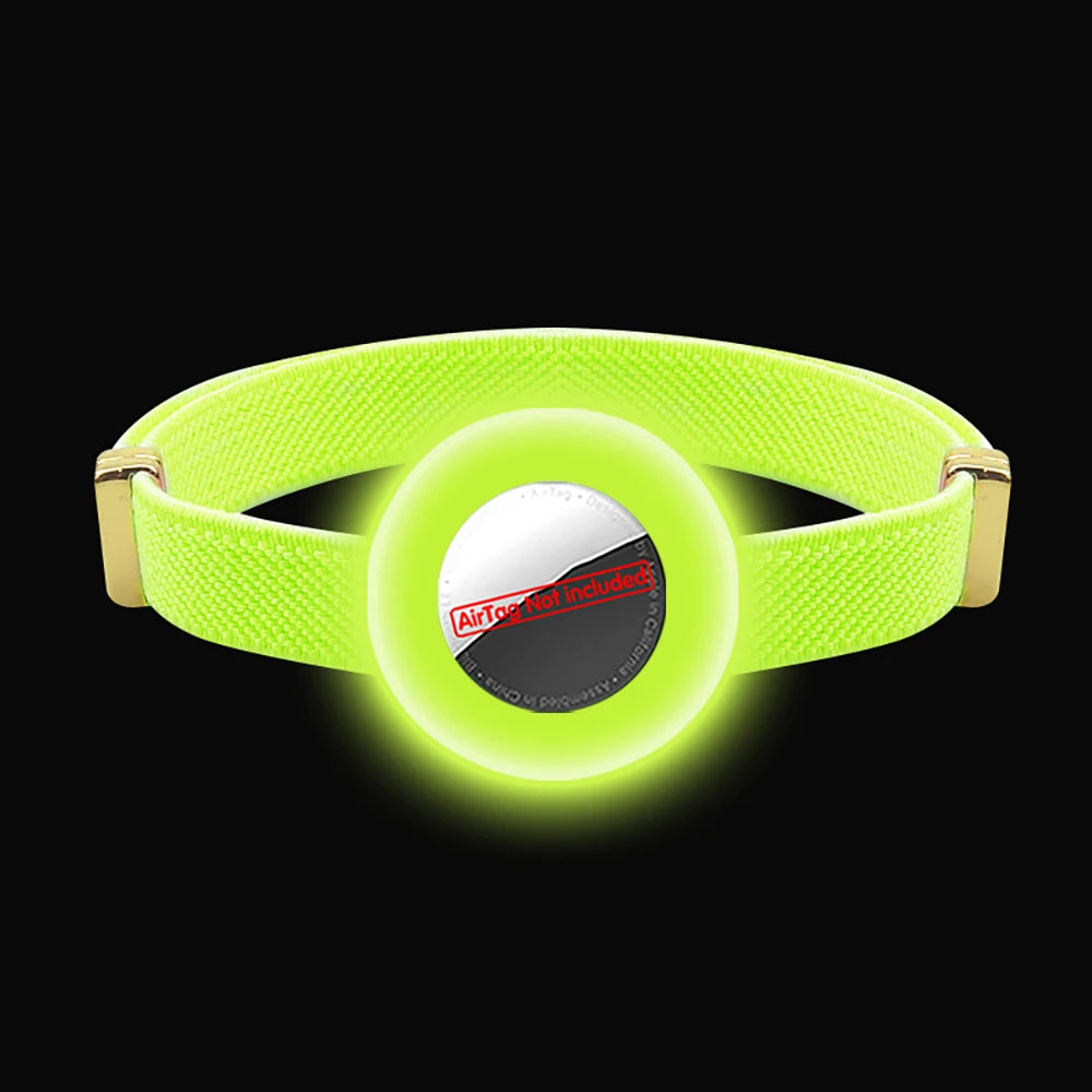 Cute Breakaway Cat Collar Elastic GPS Tracker Kitten Collar with Air Tag Holder Case Adjustable 5-12in Pets Collars for Cats