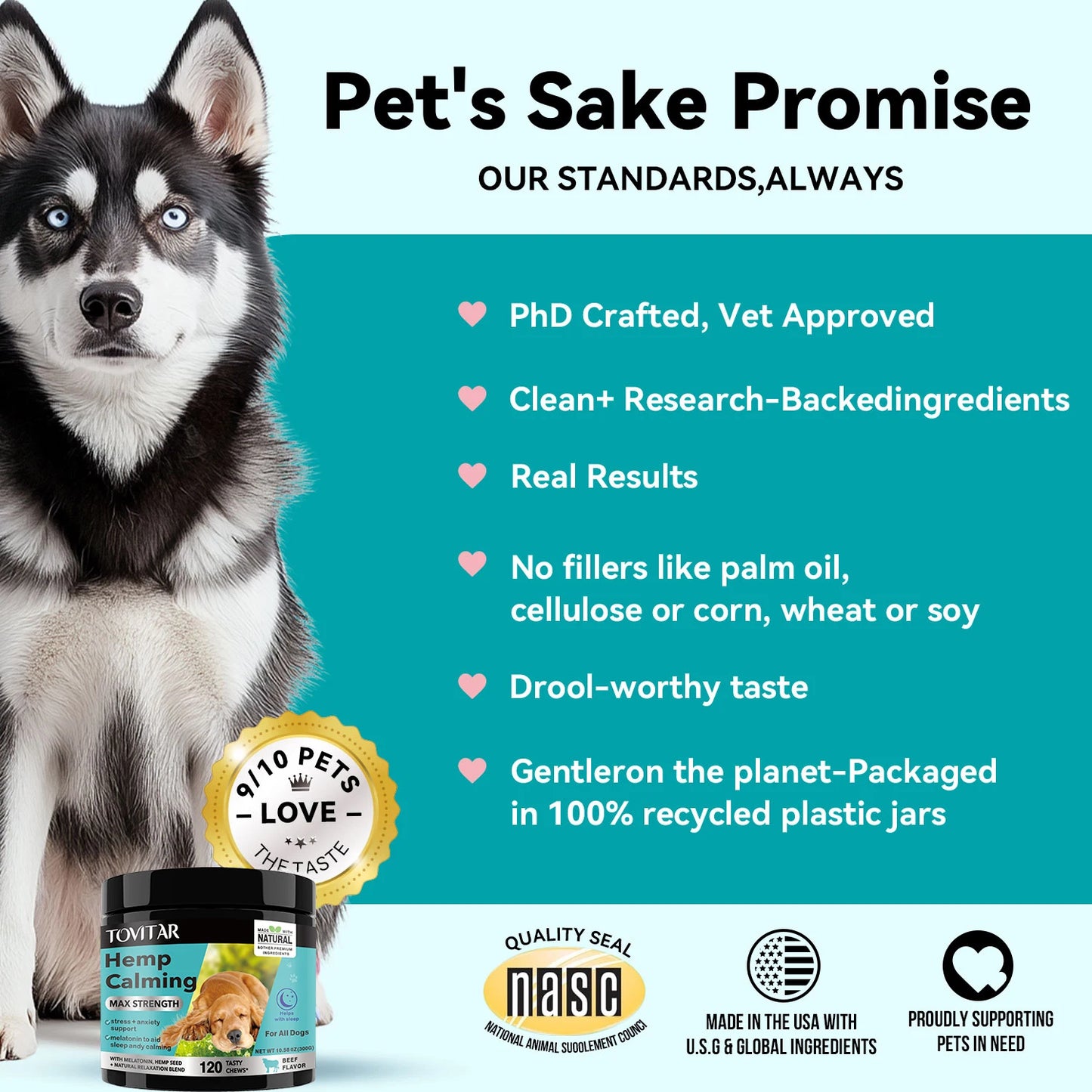 Dog Calming Chews, Helps With Dog Separation, Barking, Stress, Sleep Calming Aid Treats, For All Breeds & Sizes - Pet Food&Pet Snacks-120 Beef Soft Chews