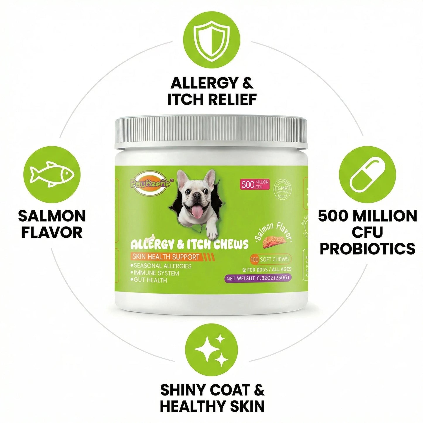 【15in1】Multivitamin for dogs  - Improve hair loss, digestion and immune support - Dog paw yeast treatment Happy Tails Pet Shop Store