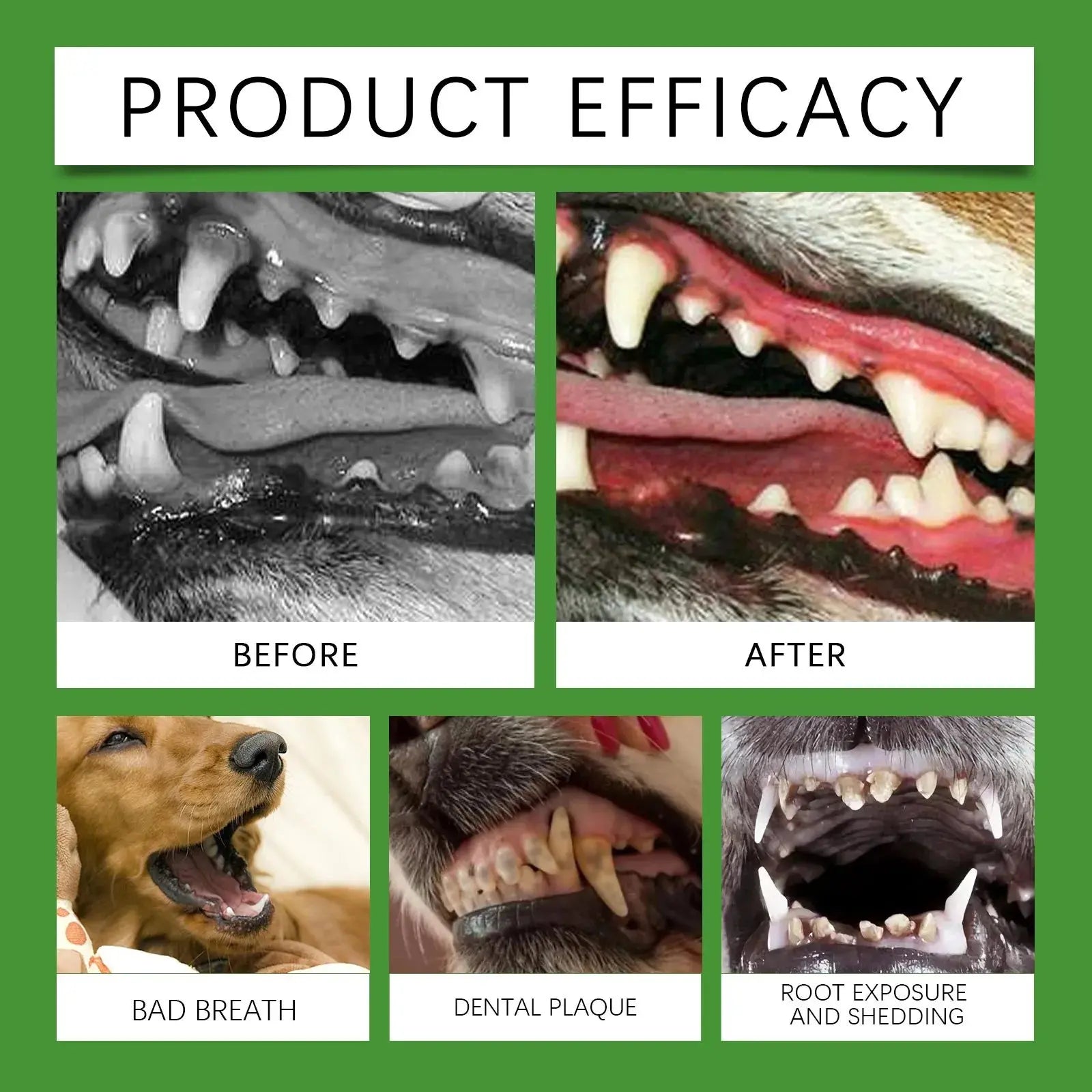 Pet Teeth Cleaning Powder Reduces Tartar and Calculus Protect Dog Oral Gum Health Freshen Breath Teeth Cleaning Product Happy Tails Pet Shop Store