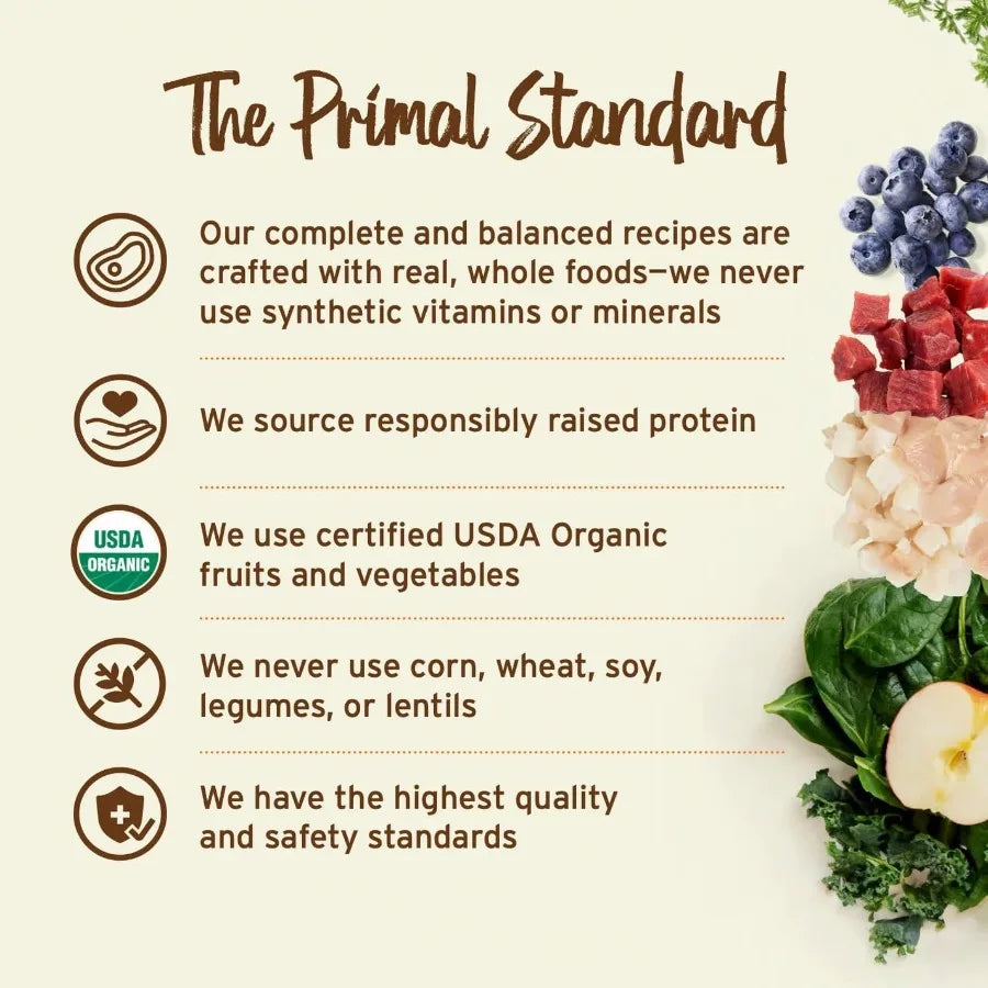 Primal Freeze Dried Raw Dog Food Nuggets Duck Complete and Balanced Meal Also Use as Topper or Treat Premium Healthy Grain Free