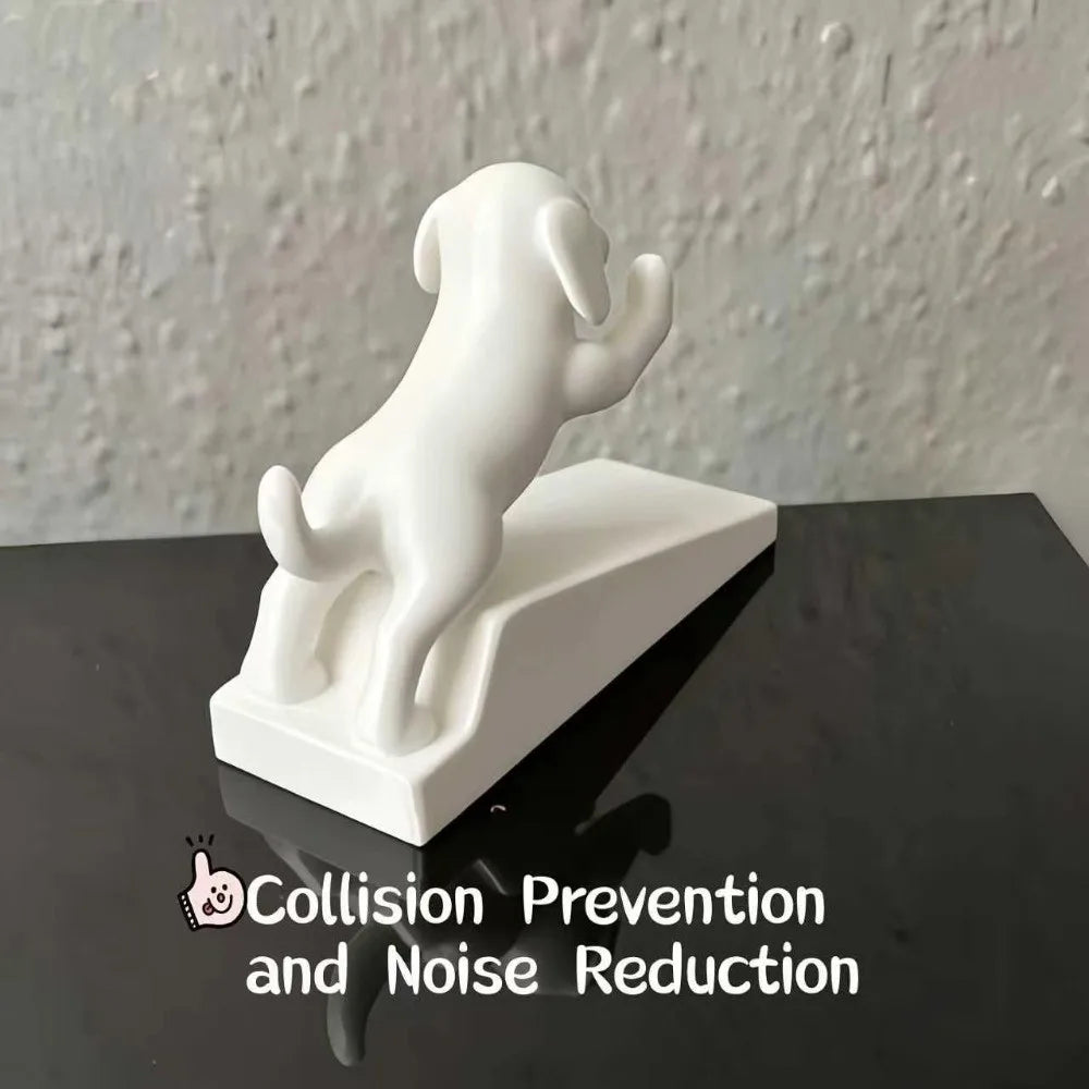 New Dog Shape Door Stopper Wedge Non-Slip Anti-Collision Puppy Door Top Cartoon Noise-Reducing Door Stop Wedge Home Decor