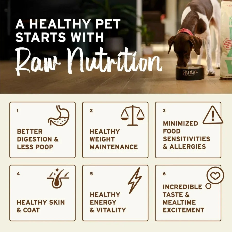 Primal Freeze Dried Raw Dog Food Nuggets Duck Complete and Balanced Meal Also Use as Topper or Treat Premium Healthy Grain Free