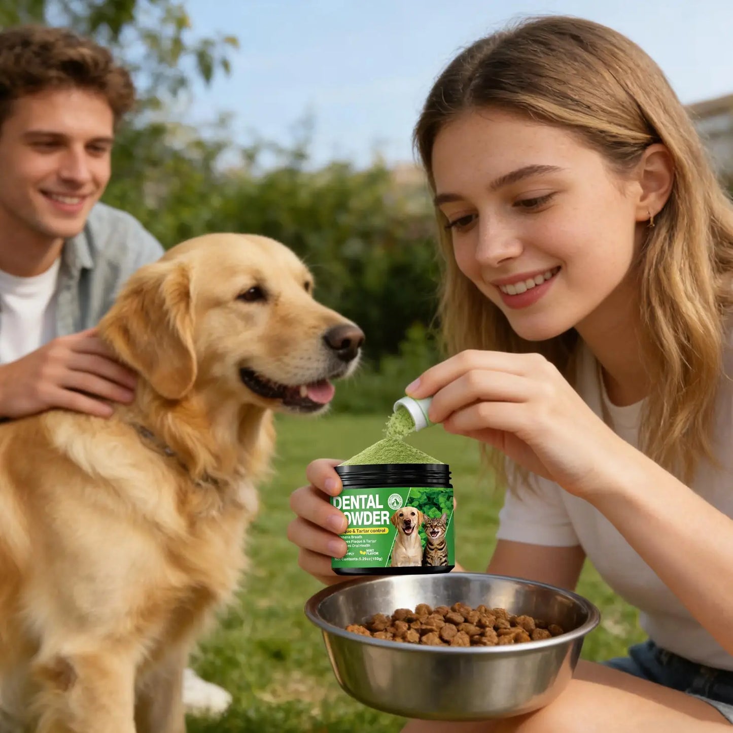 150g Dog Tooth Powder Bad Breath Remover Freshener Dog Teeth Care Powder For Puppy Cats Pets Brushing Grooming Bathing Washing