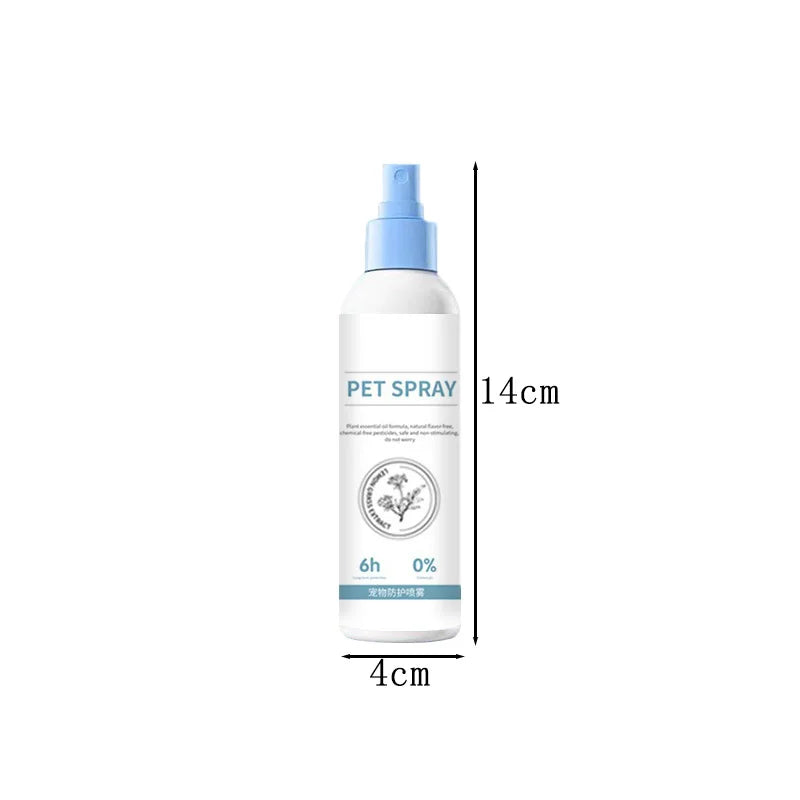 100ml Pet Flea and Tick Spray for Cats and Dogs 6H Protection Natural Essential Oil Indoor Outdoor Use Deodorizing and Sterilizi