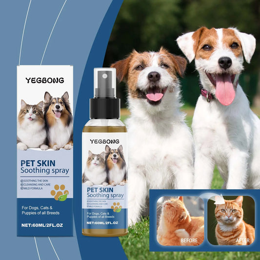 Pet Skin Care Spray Relieve Itching Soothe Irritation Moisturizing Topical External Use Mild Dog Cat Skin Smooth Care Spray 60ml