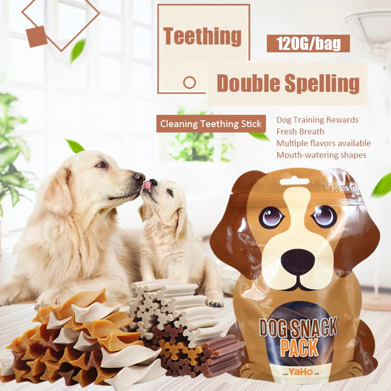 Bâtonnets de dentition pour chiens 120 g, saveurs assorties, pour le nettoyage des dents et une haleine fraîche. Idéal pour chiens adultes et chiots, pour l'éducation et comme récompense. Friandise pour animaux de compagnie. 