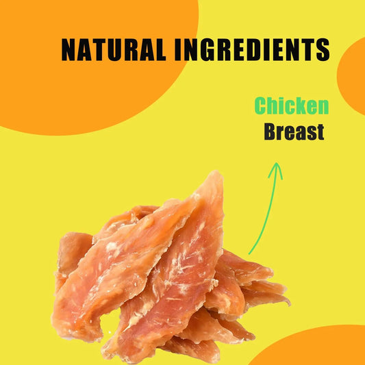 Dog Treats chicken Jerky 1lb，Pet Snacks - Natural High Protein Meat Dried Strips - Best Chews for Training Small & Large Dogs - Happy Tails Pet Shop Store