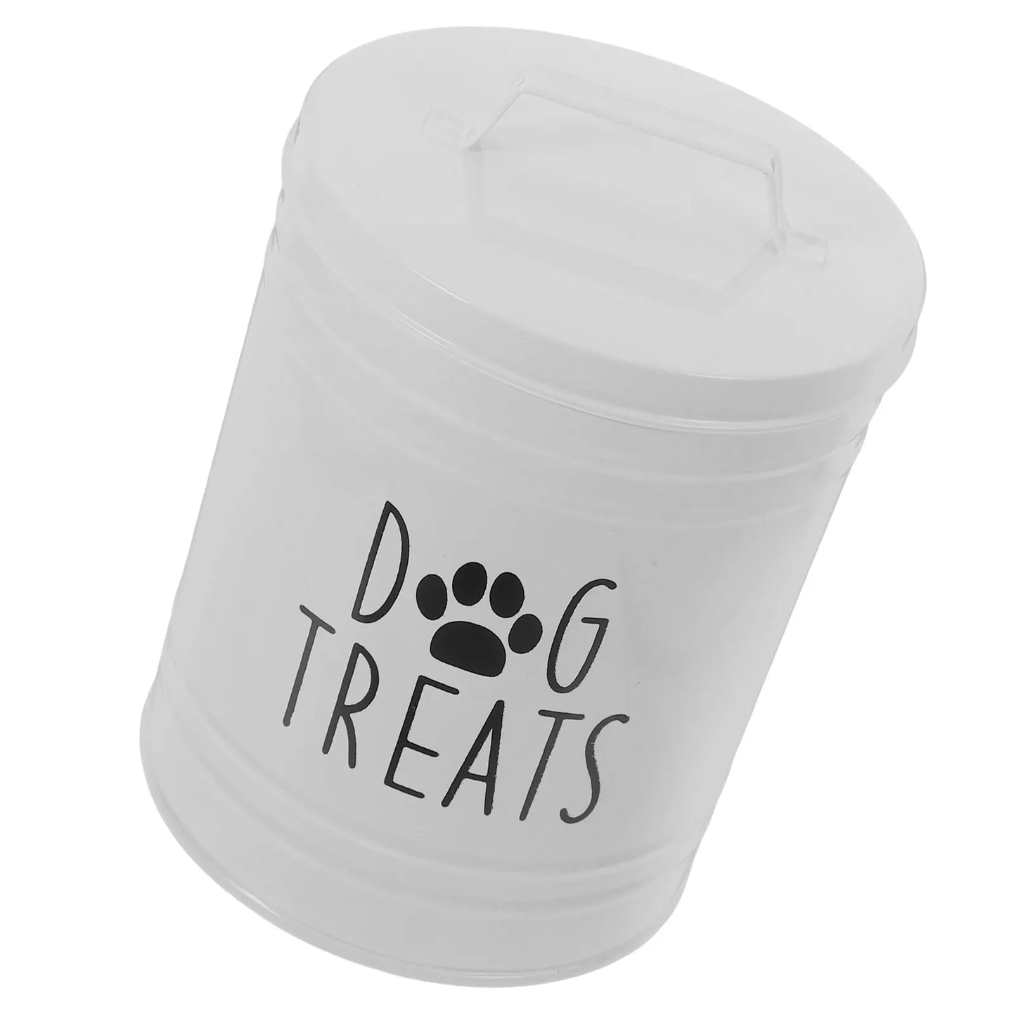 Boîte de rangement hermétique pour croquettes de chien, récipient métallique pour chiots, pot à friandises pour chien, organisateur de collations pour la cuisine et le comptoir