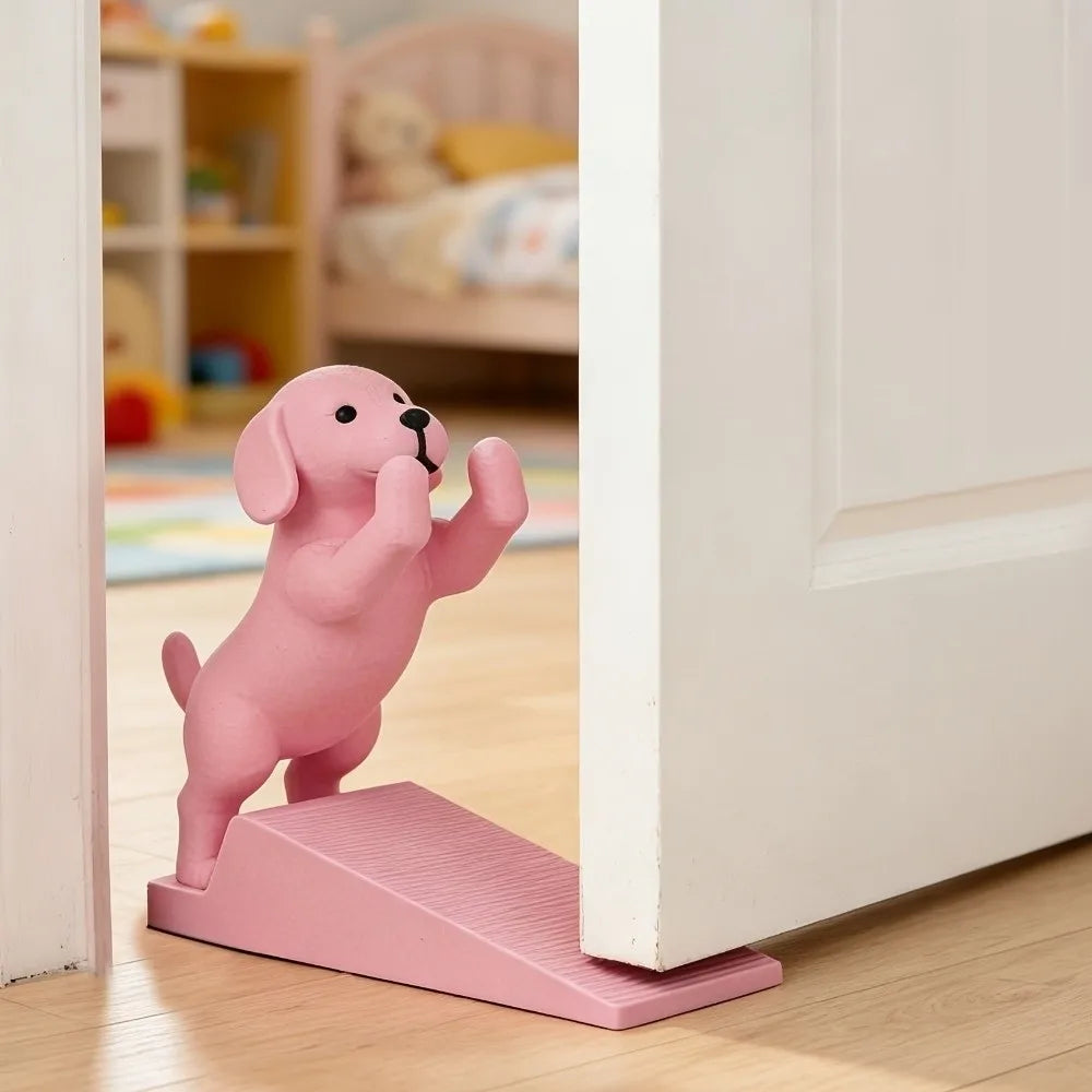 New 3D Printing Dog Door Stopper Anti-Collision Thickened Puppy Door Top Non-Slip Cartoon Dog Shape Door Stop Wedge Home Decor