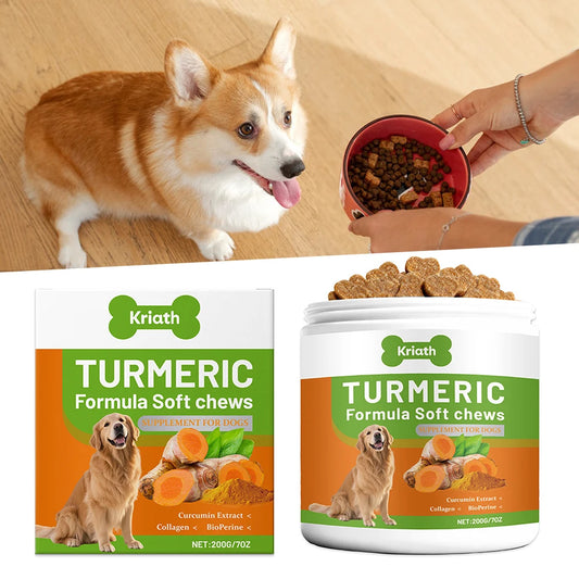 200g Organic-Turmeric Soft Chews For Dogs High Absorption Natural Anti-Inflammatory Hip Joint Supplement For Dogs Care Products