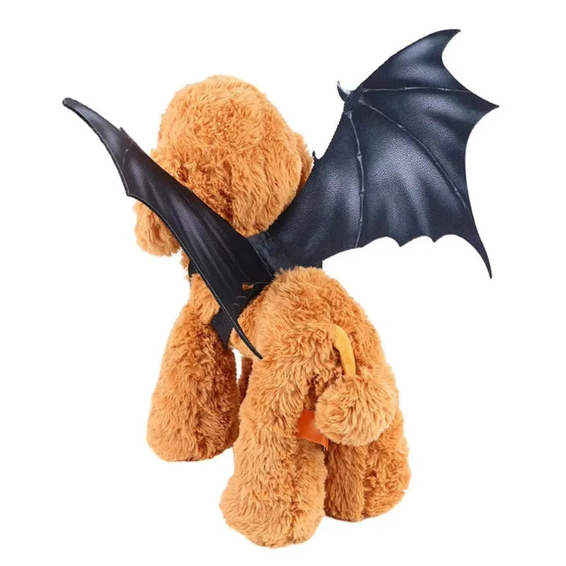 Funny Winged Pet Bat Wings Costume Halloween Cosplay Dress Up Supplies Party Decoration Accessories for Cats and Dogs Happy Tails Pet Shop