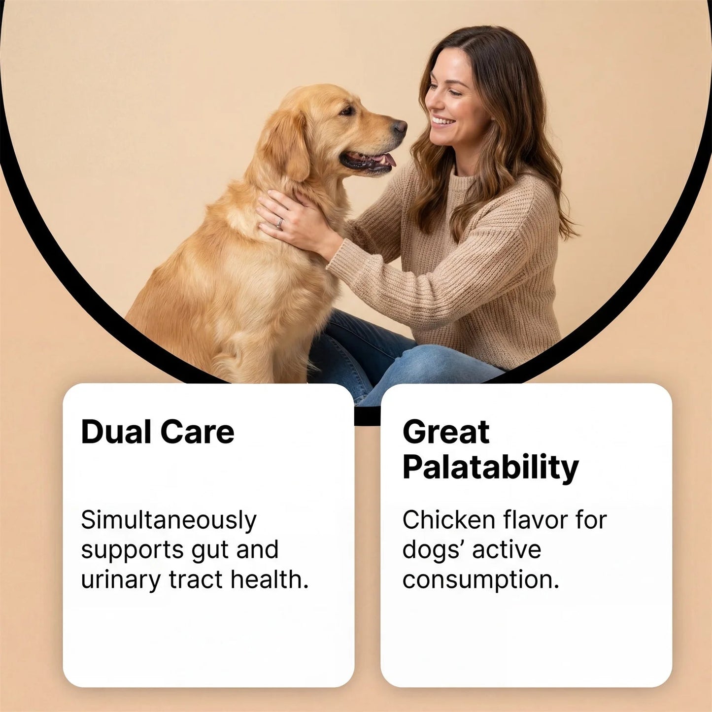 Dog Probiotics Digestive Enzymes for Gut Health Urinary Tract Support Chicken Flavor Pet Supplements Gas Relief Chews 200g Happy Tails Pet Shop Store