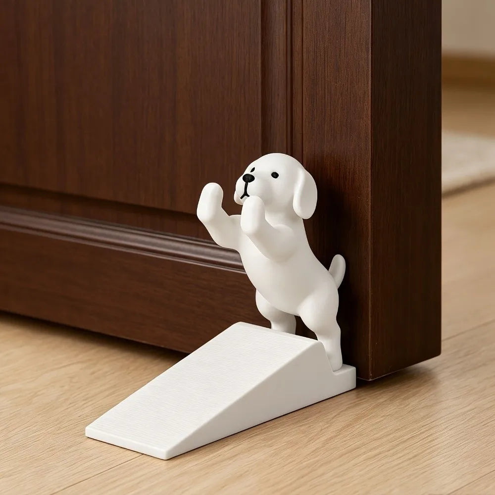 New 3D Printing Dog Door Stopper Anti-Collision Thickened Puppy Door Top Non-Slip Cartoon Dog Shape Door Stop Wedge Home Decor
