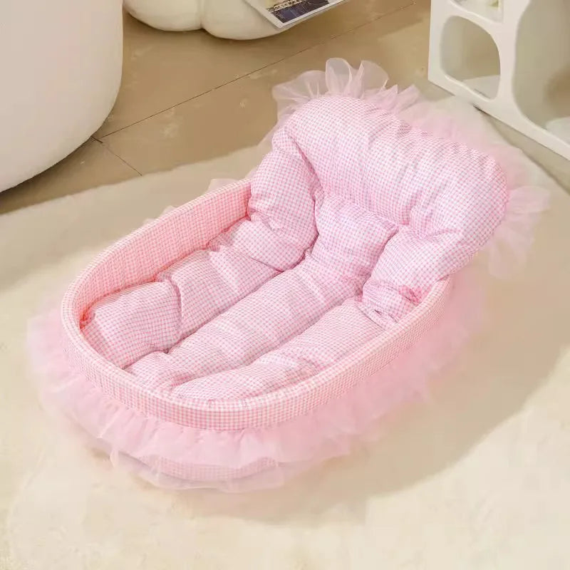 Macaron Dog Bed Pet Kennel Kennel Four Seasons Universal Winter Dopamine Cat Nest Deep Sleeping Nest Pet Supplies Spot